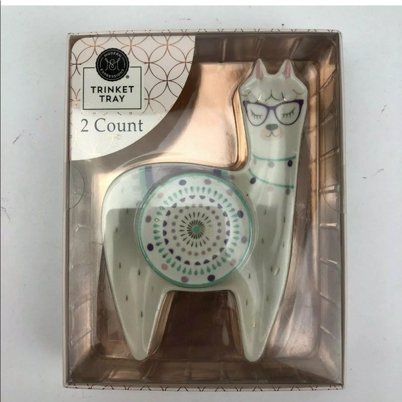🦙Modern Expressions Llama Trinket Tray (2 Pieces) - Picture 1 of 3